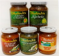 Trinidad Matouk's condiments.  We carrry a wide range of Trinidadian food and Trinidadian drinks as well as Calypso and Soca CDs and DVDs.