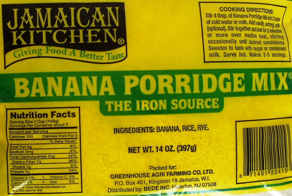 JAMAICAN KITCHEN BANANA OATS PORRIDE 

JAMAICAN KITCHEN BANANA OATS PORRIDE: available at Sam's Caribbean Marketplace, the Caribbean Superstore for the widest variety of Caribbean food, CDs, DVDs, and Jamaican Black Castor Oil (JBCO). 